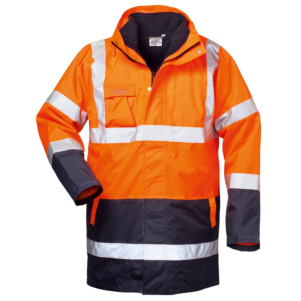 Áo khoác phản quang 4 trong 1 màu cam/xanh đen S-4XL, Safestyle 23549