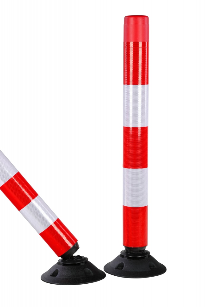 Trụ phân làn linh hoạt CRASH STOP SB1000, chất liệu PE, màu đỏ-trắng, 100 cm