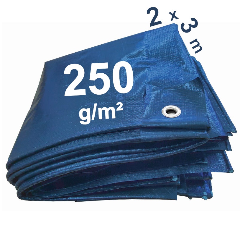F-84336/2030 Bạt nhựa PE hạng nặng màu xanh 250g/m², 2m x 3m