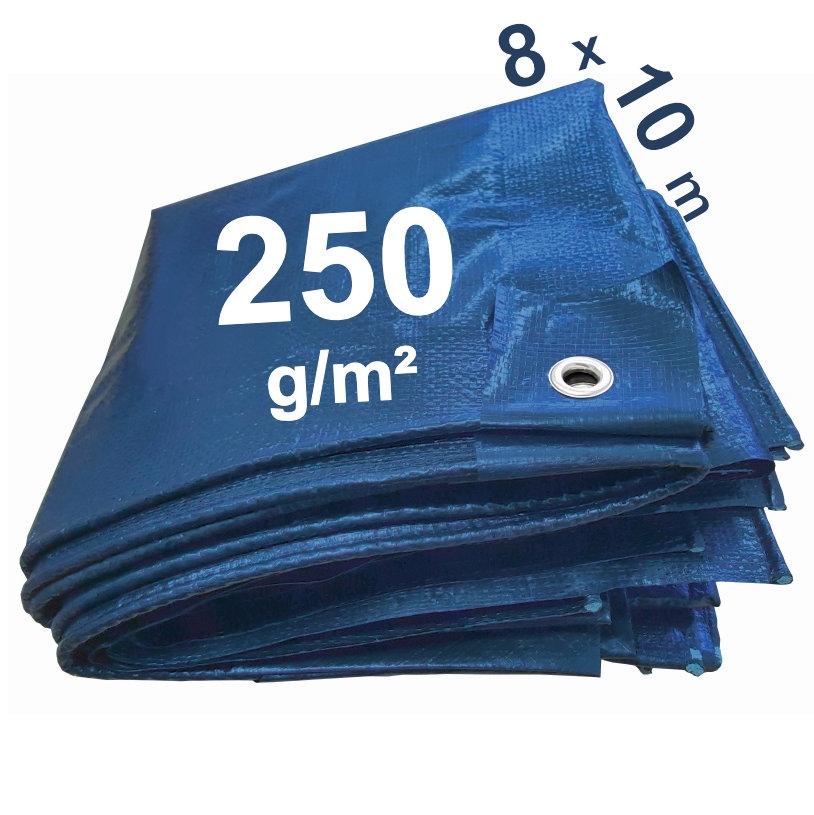 Bạt nhựa PE xanh khổ lớn Tector 84336/8010 định lượng 250g/m², kích thước 8x10m