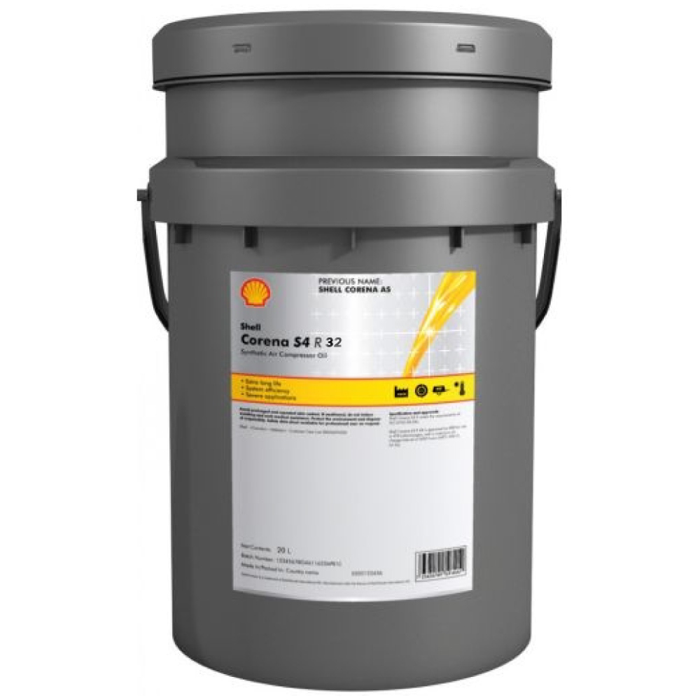 Dầu máy nén khí trục vít tổng hợp Shell Corena S4 R 32 can 20L