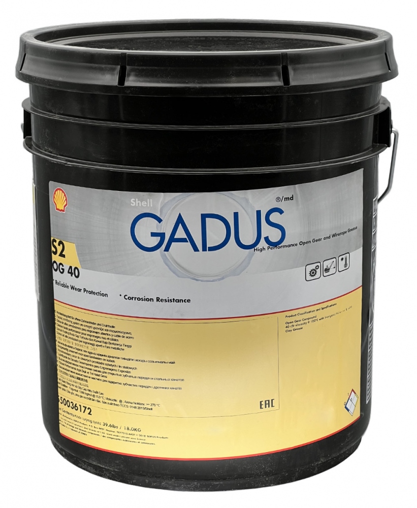 Mỡ bôi trơn bánh răng hở Shell Gadus S2 OG 40 xô 18kg