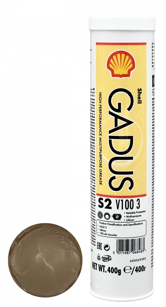Mỡ bôi trơn đa dụng Lithium Shell Gadus S2 V100 3 EP dạng ống 400g
