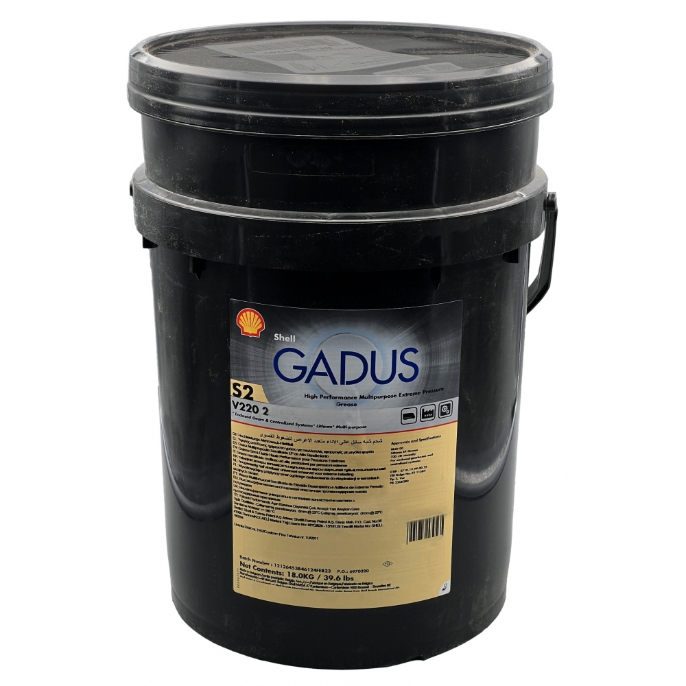 Mỡ bôi trơn đa năng chịu áp cực nén Shell Gadus S2 V220 2 18kg
