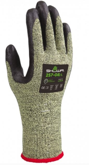 Găng tay chống cắt Showa 257 phủ nitrile cấp độ F