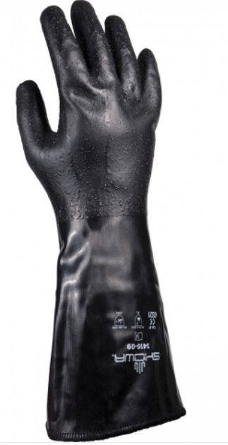 Găng tay bảo hộ chống hóa chất và chống cắt Neoprene Showa 3416 dài 355 mm