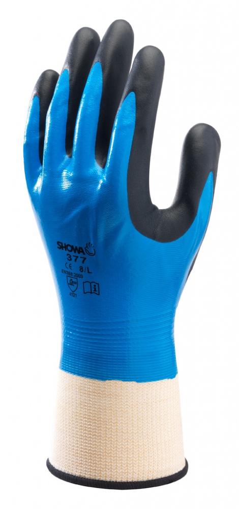 Găng tay bảo hộ Showa 377 phủ Nitrile toàn phần size 7-10