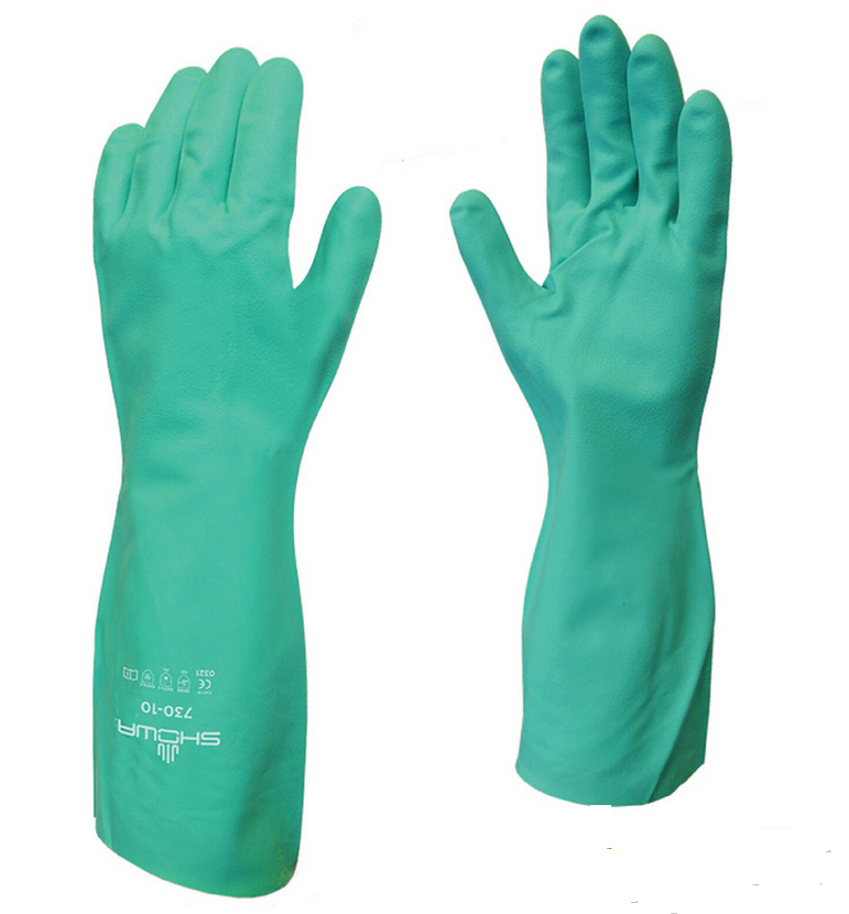 Găng tay an toàn Showa 730 NITRI-SOLVE Nitrile cỡ 7-11