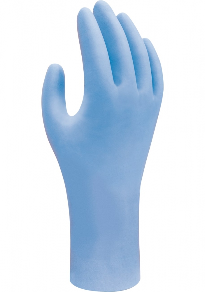 Găng tay cao su Nitrile dùng một lần Showa 7502PF EBT, không bột, độ dày 0.06mm, hộp 200 chiếc.