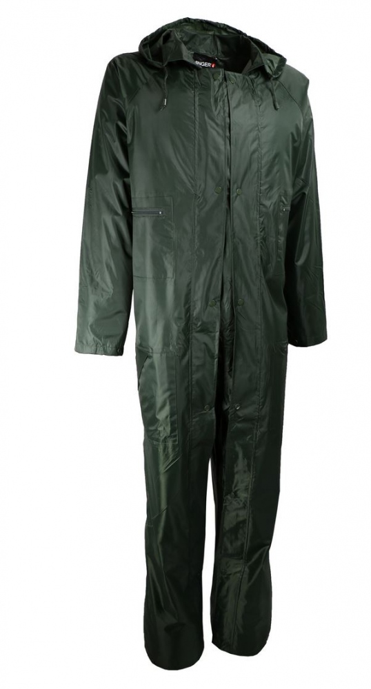 Áo mưa bộ PU co giãn nhẹ màu xanh rêu M-2XL, Singer VPLOSLOV