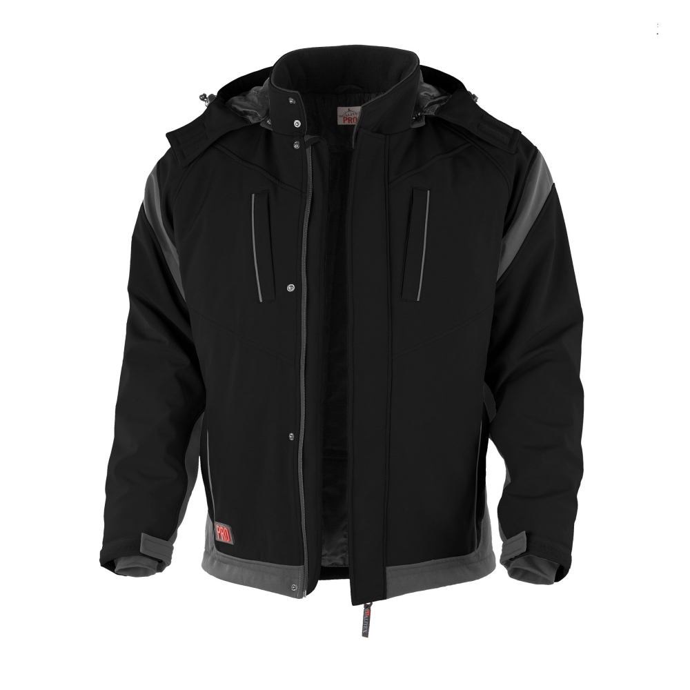 Áo khoác mùa đông Softshell Qualitex PRO 201045 màu đen-xám