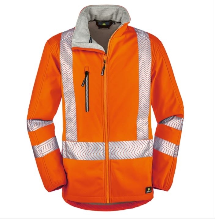Áo khoác Softshell phản quang EN 20471 màu cam XS-6XL, 4Protect 3472