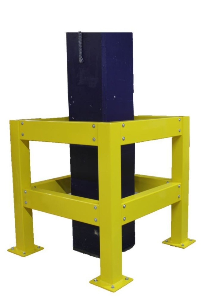 Thanh bảo vệ cột Crash Stop SSG-50, bằng thép, màu vàng, kích thước tối đa 40x40 cm