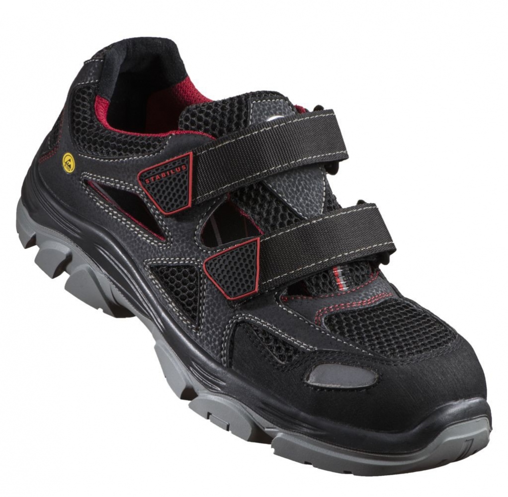 Giày sandal bảo hộ Stabilus 6134A NEXT GENERATION ESD S1 màu đen/đỏ