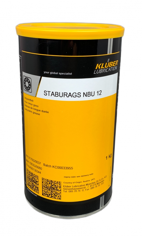 Mỡ bôi trơn chống mài mòn Klüber STABURAGS NBU 12 lon 1kg