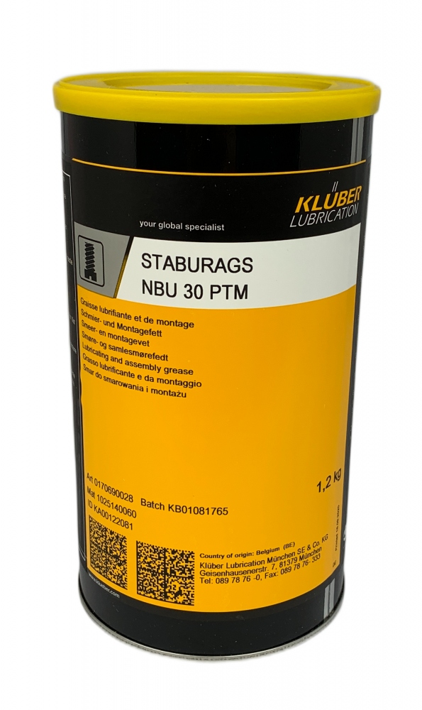 Mỡ bôi trơn Klüber STABURAGS NBU 30 PTM lon 1,2kg