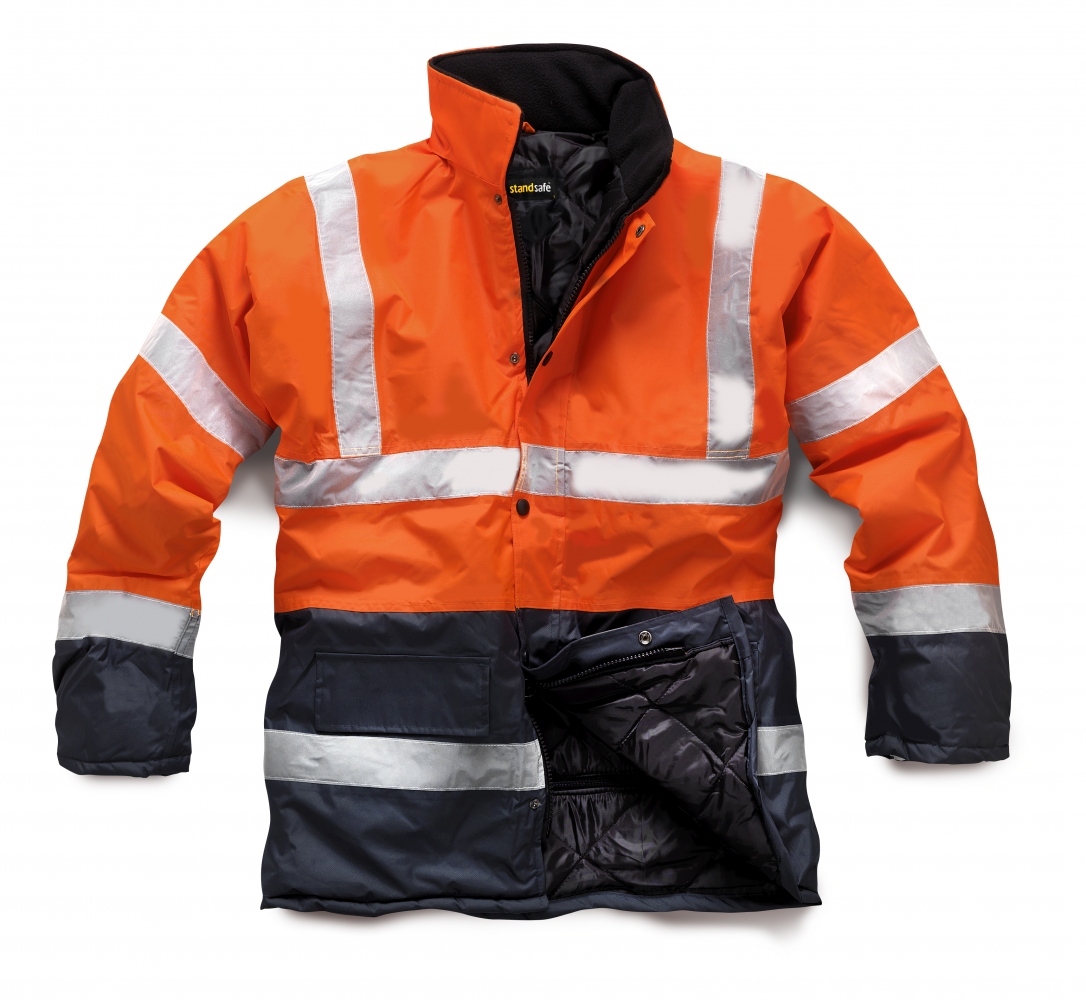 Áo khoác Parka phản quang hai tông màu Standsafe HV012 Cam/Xanh đen