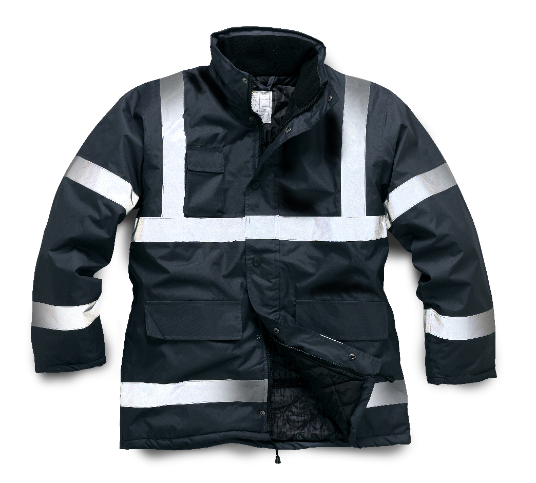 Áo khoác bảo hộ / Áo béo dáng dài Standsafe HV017 màu xanh than dành cho nhân viên an ninh