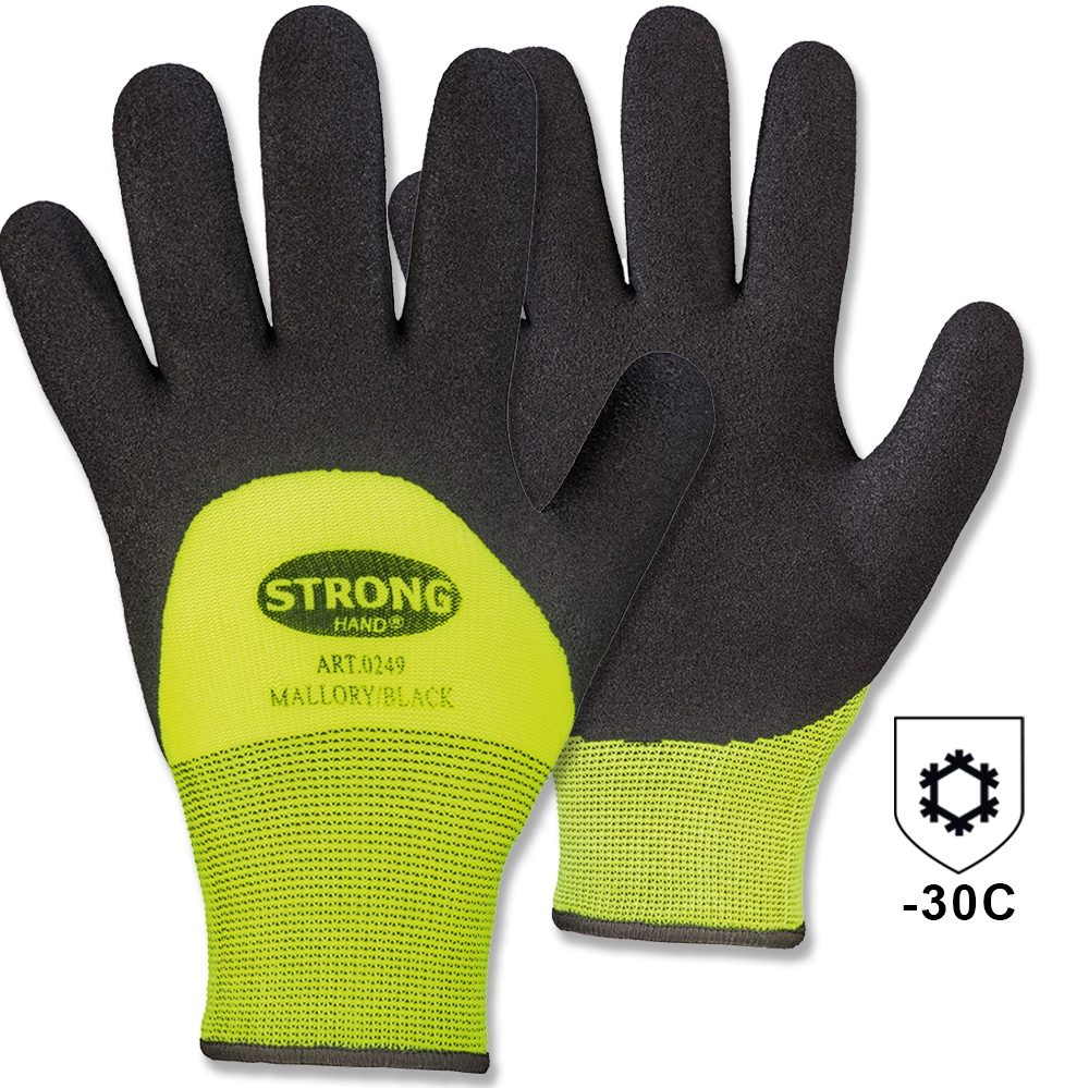 Găng tay bảo hộ mùa đông Stronghand 0249 MALLORY phủ lớp foam nitrile, size 8-11