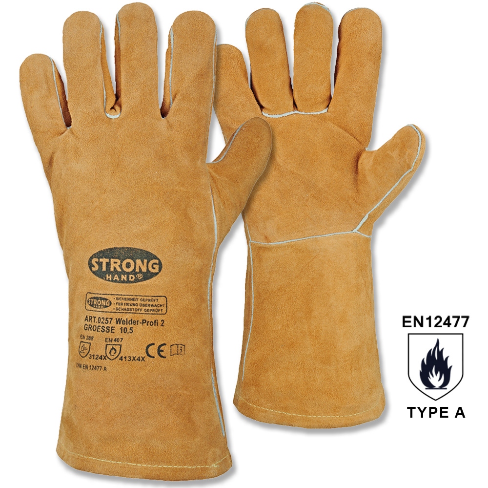 Găng tay hàn chịu nhiệt Stronghand 0257 WELDER-PROFI 2 loại A