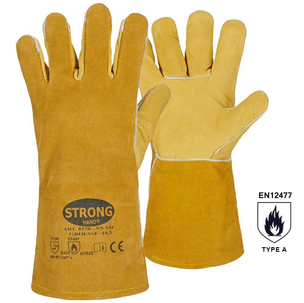 Găng tay bảo hộ hàn bằng da Stronghand 0258 VS 53/F - Cỡ 10.5