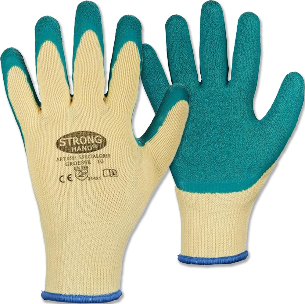 Găng tay bảo hộ Stronghand 0501 Specialgrip phủ cao su Latex size 7-12