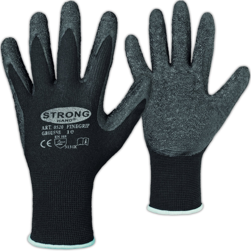 Găng tay bảo hộ Stronghand 0520 Finegrip sợi Nylon, phủ latex, kích cỡ 6-12