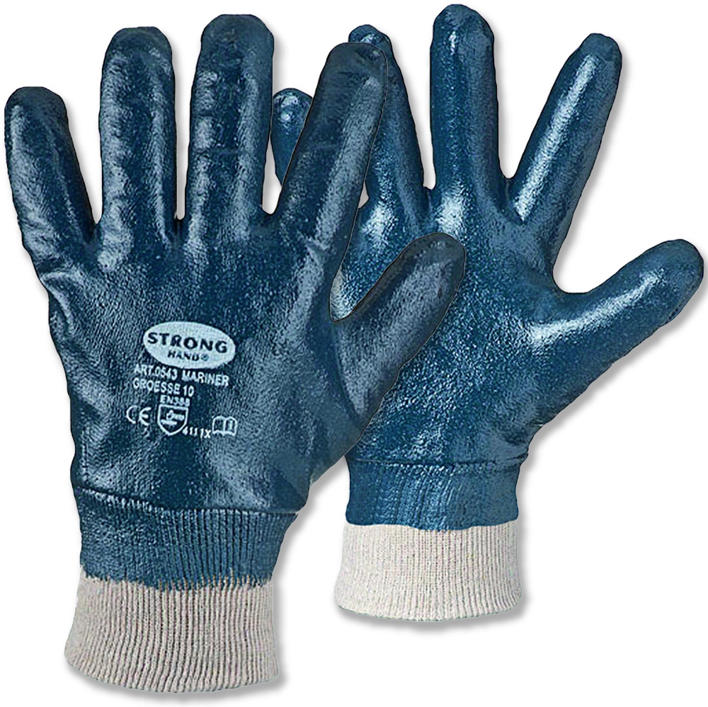 Găng tay bảo hộ Stronghand 0561 MARINER phủ Nitrile toàn phần màu xanh biển size 10-11