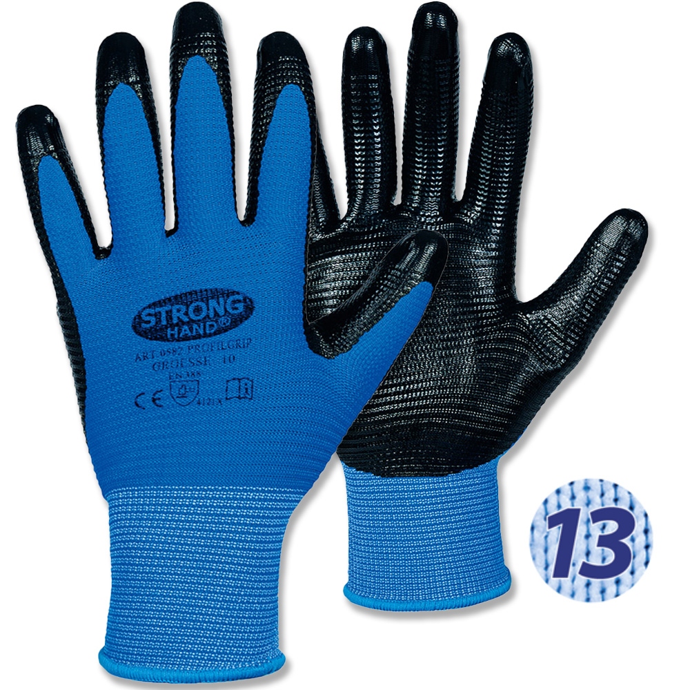Găng tay bảo hộ phủ Nitrile kháng dầu Stronghand 0582 PROFILGRIP