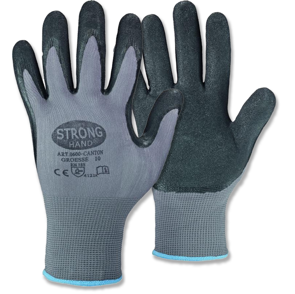 Găng tay bảo hộ lao động Stronghand 0600 CANTON phủ Nitrile nhám size 7-11