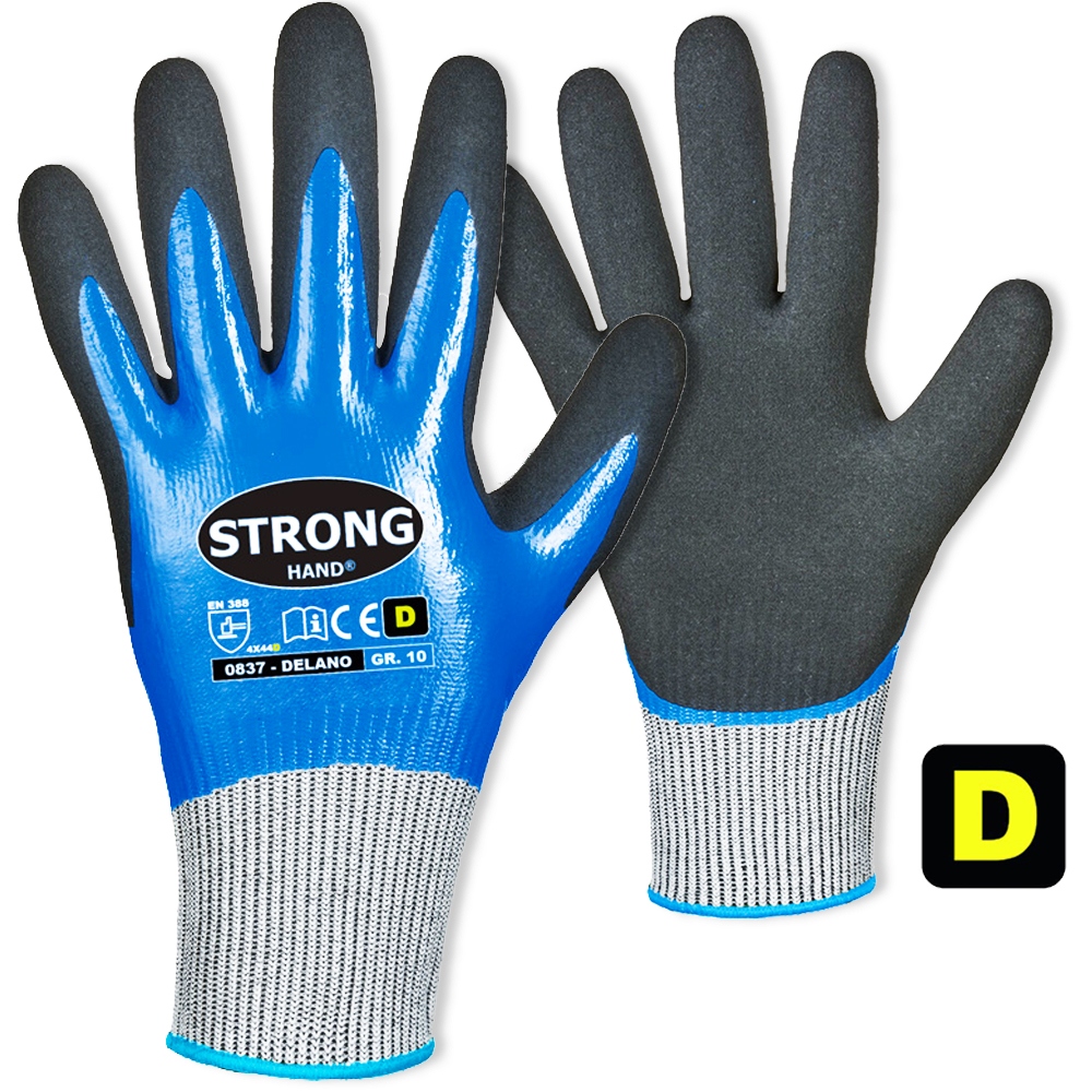 Găng tay chống cắt Stronghand 0837 DELANO phủ Nitrile cấp độ D