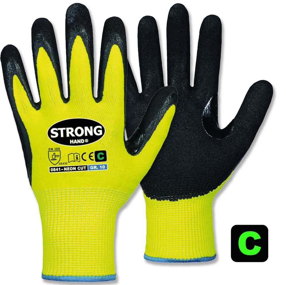 Găng tay chống cắt Stronghand 0841 NEON CUT 5 phủ Nitrile cấp độ C