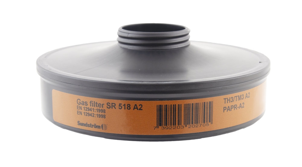 Phin lọc khí Sundström SR518 A2 cho mặt nạ có bộ trợ lực hô hấp SR500 / SR500EX