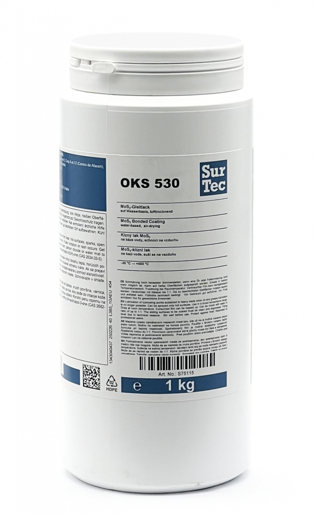 Lớp phủ liên kết MoS2 SurTec OKS 530 gốc nước và khô trong không khí hộp 1kg