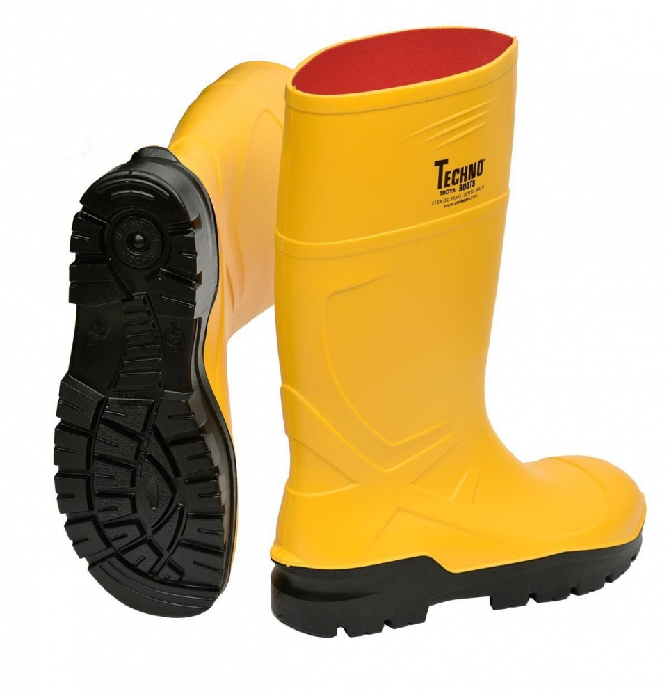 Giày bảo hộ Techno Troya PU - Màu vàng Siêu nhẹ Tiêu chuẩn S5 Size 36-49