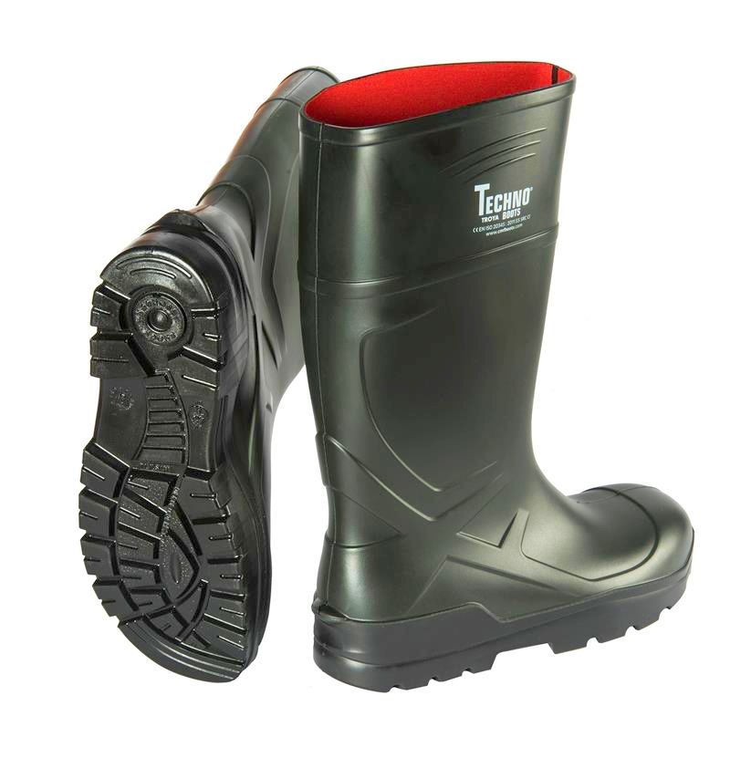 Ủng bảo hộ Techno Boots Troya xanh lá chất liệu PU siêu nhẹ tiêu chuẩn S5 size 36-49