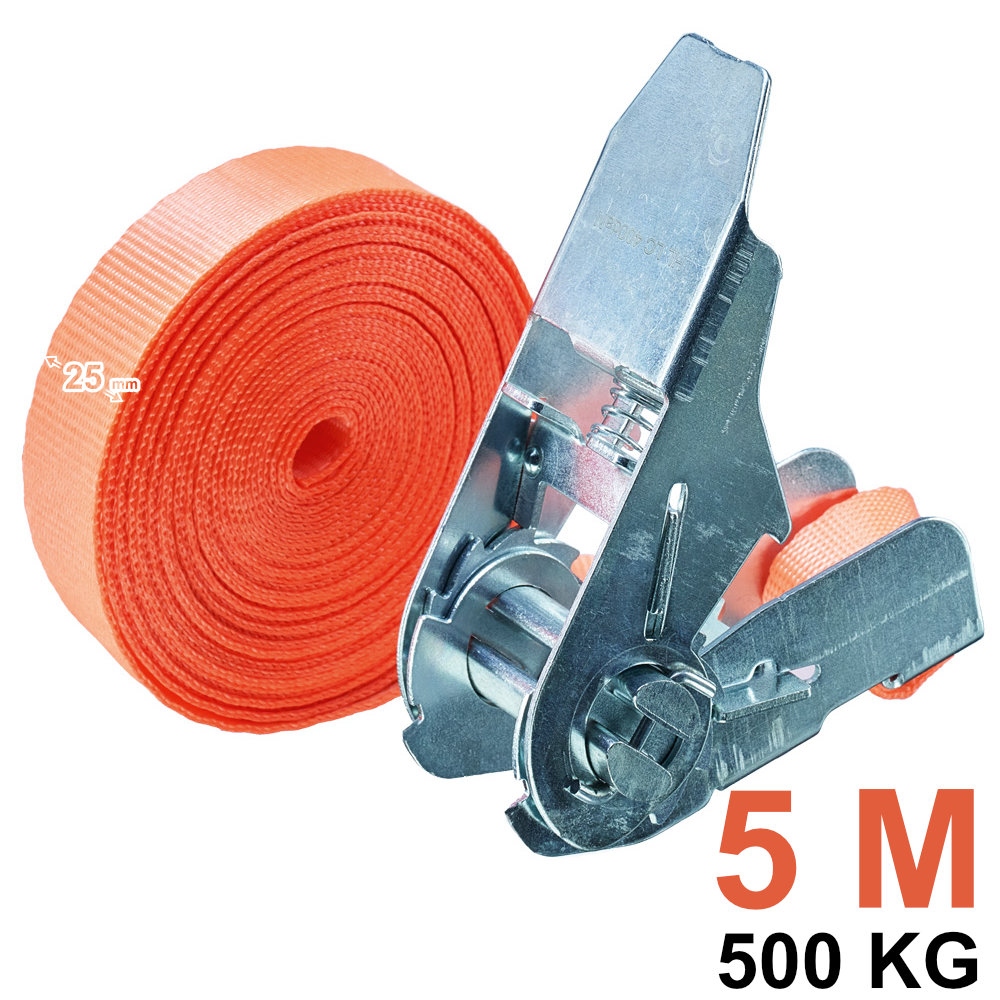 Dây cáp tăng đơ chằng hàng Tector 84502/5M tải trọng 500kg, 25mm x 5m
