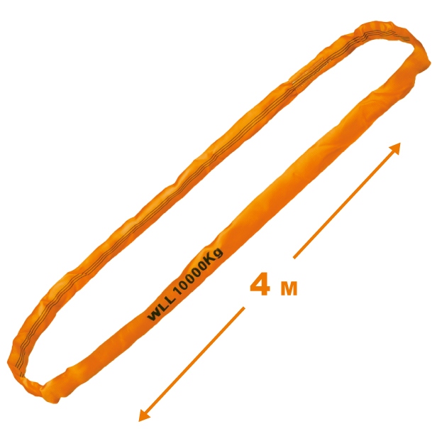 Cáp vải cẩu hàng vòng tròn Tector 84534 màu cam 10000kg - 4m