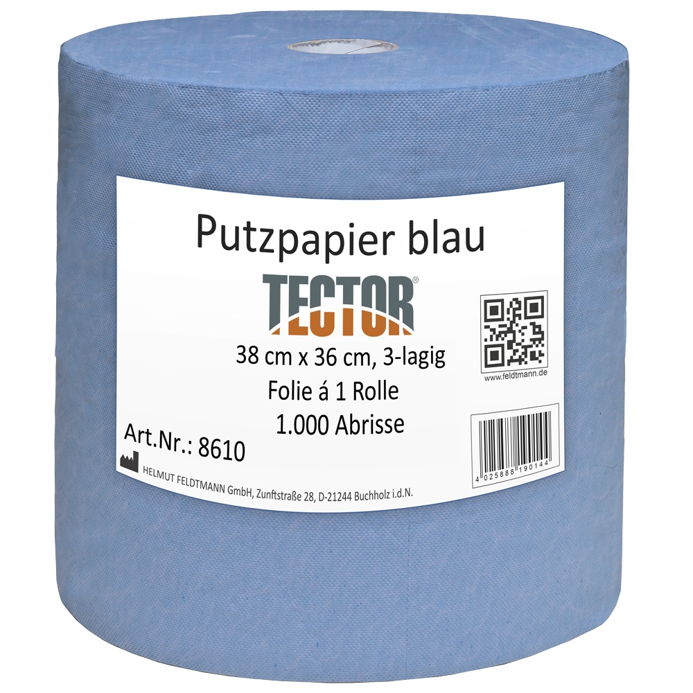 Giấy vệ sinh cuộn ba lớp Tector 8610, 1000 tờ, 38x36cm