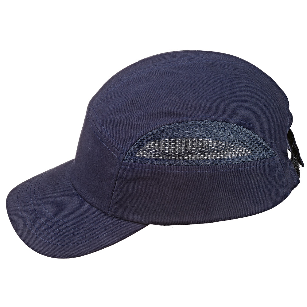 Mũ lưỡi trai bảo hộ với vỏ ABS EN 812 xanh navy, lưới Tector
