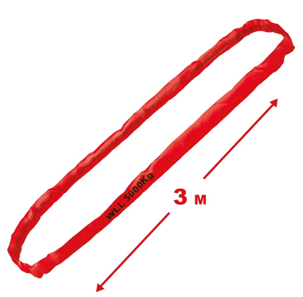 Dây cáp vải cẩu hàng vòng tròn Tector 84528 màu đỏ 5000kg - 3m