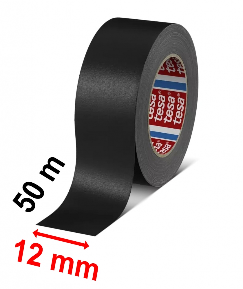 Băng keo vải cao cấp Tesaband 4651 màu đen 12mm x 50m