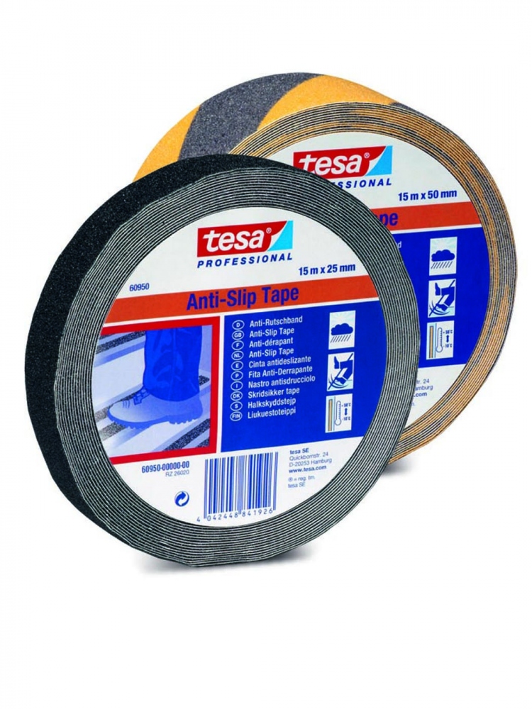 Băng keo chống trượt cảnh báo tesa® 60951, vàng/đen, 15m x 50mm