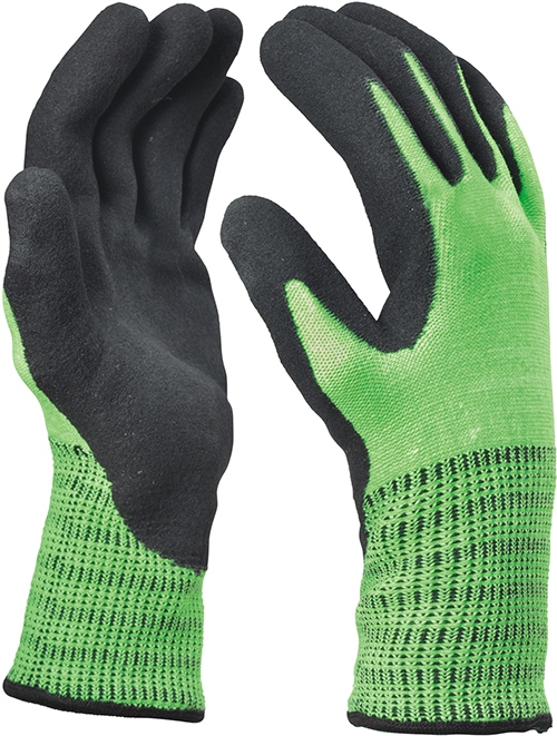 Găng tay bảo hộ mùa đông Teuto® 18500 ColdGrip, xanh neon/đen, size 7-10
