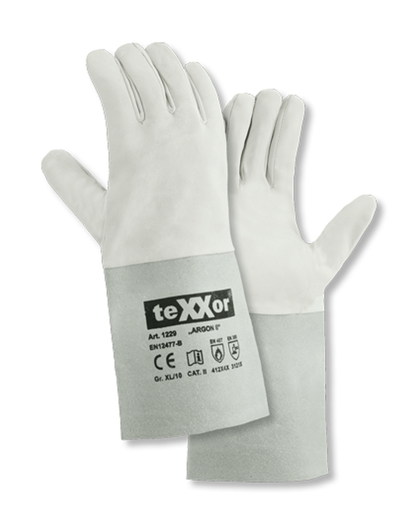 Găng tay bảo hộ hàn da teXXor® 1229 tiêu chuẩn EN 12477, Loại B