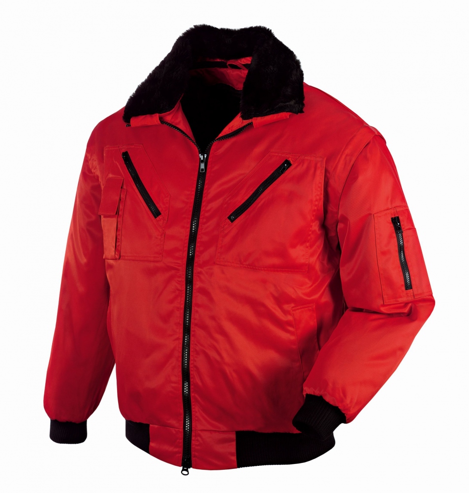 Áo khoác bảo hộ đa năng 4 trong 1 Convertible Pro Work Bomber Jacket màu đỏ size S-3XL, Texxor 4172 OSLO