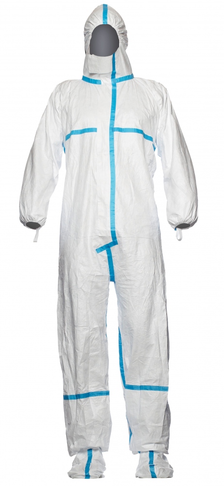 Quần áo bảo hộ Tyvek® 600 Plus CHA6 màu trắng, Cấp độ 3, Kiểu 4B-5B-6B