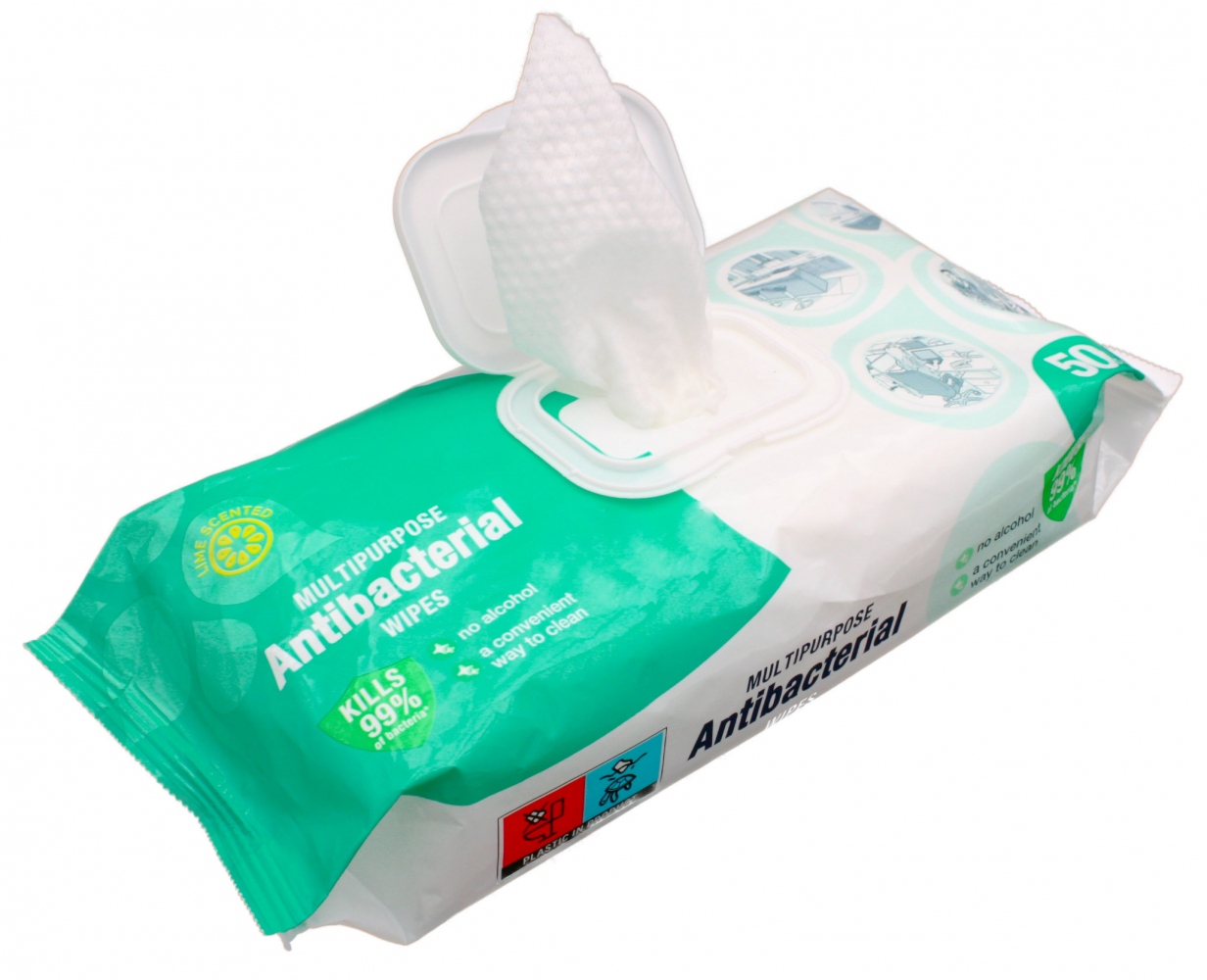 Khăn ướt kháng khuẩn đa năng cỡ lớn siêu nhỏ gọn 50 chiếc