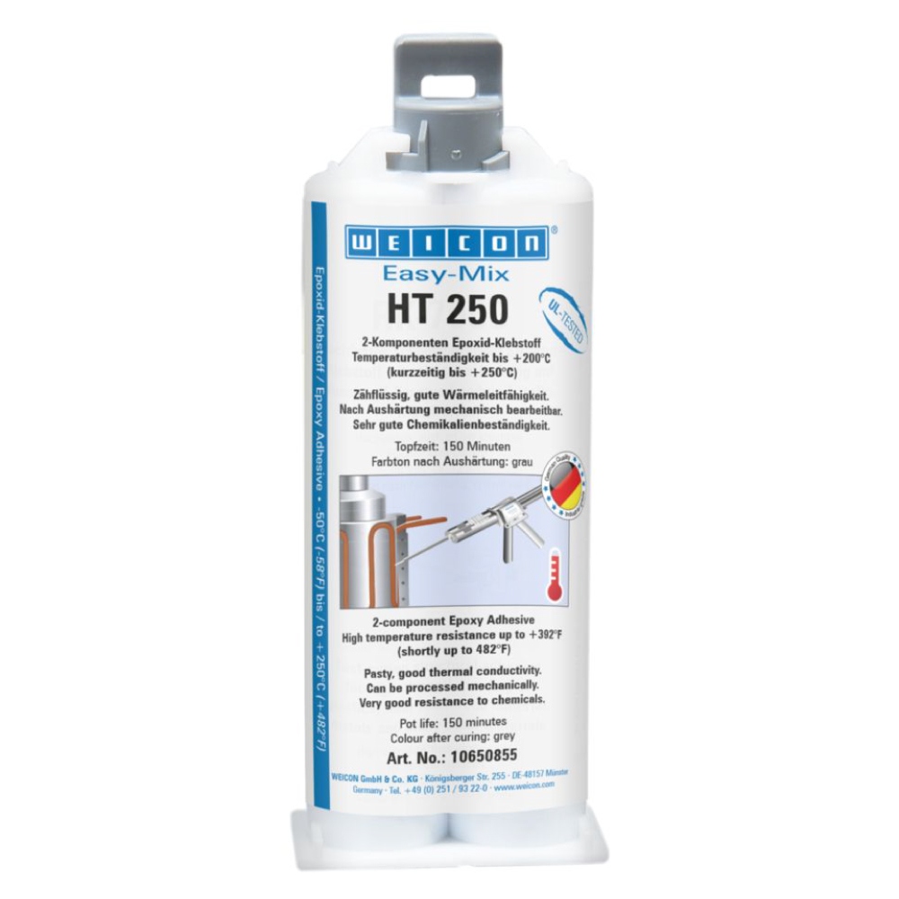 Keo epoxy 2 thành phần Weicon Easy-Mix HT 250 màu xám dạng ống 50ml