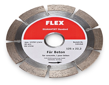 Lưỡi cắt kim cương Flex 349.046, Ø125, Siêu cao cấp, bê tông
